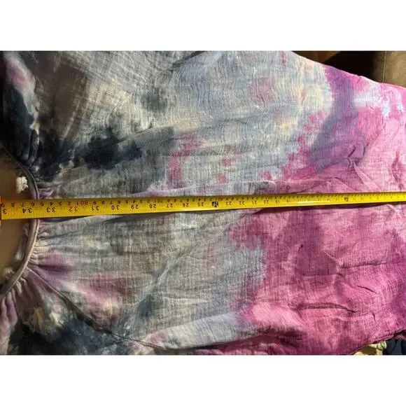 Old Navy Shirt Dress 2X Womens Lounge Beach Coverup Casual Tie Dye Pockets - Picture 9 of 10